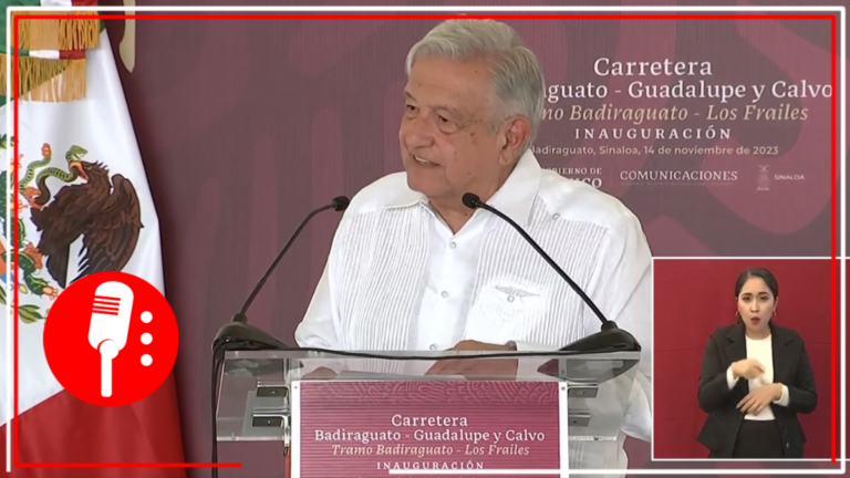 Inaugura AMLO carretera Badiraguato-Guadalupe y Calvo, en Sinaloa