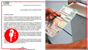 CFE desmiente a El Financiero: Las tarifas eléctricas no incrementan por encima de la inflación
