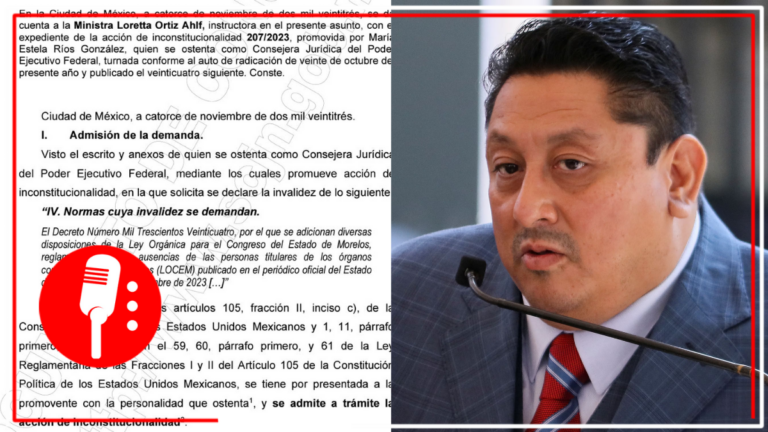 Ministra admite a trámite acción de inconstitucionalidad contra reformas a la Ley Orgánica de Morelos, que blindan al fiscal Uriel Carmona