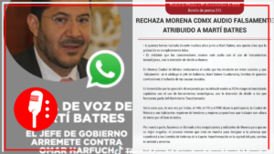 Morena CDMX rechaza audio falsamente atribuido a Martí Batres