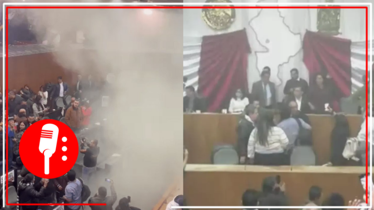 Se arma campal en Congreso de Nuevo León; encapuchados irrumpen sesión en la que se designaría al gobernador interino (VIDEO)