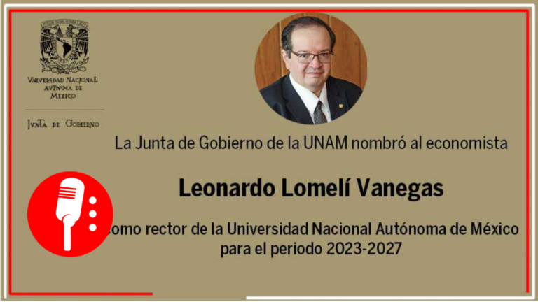 Nombran a Leonardo Lomelí Vanegas rector de la UNAM para el periodo 2023-2027