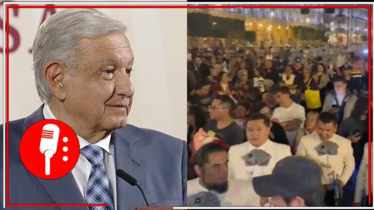 Cientos se reúnen afuera de Palacio Nacional para celebrar por adelantado el cumpleaños 70 del Presidente López Obrador; el mandatario agradeció el gesto (VIDEO)