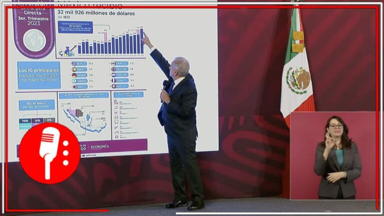 Menos desempleo, inflación a la baja e inversión extranjera histórica: AMLO se congratula con la estabilidad y crecimiento de México (VIDEO)