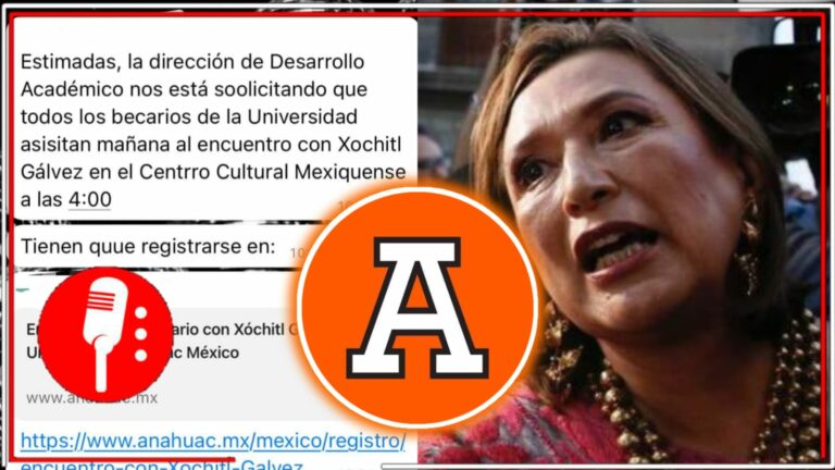 Alumnos becados de la Anáhuac denuncian presunta presión de directivos para asistir a evento que Xóchitl Gálvez no es capaz de llenar (VIDEO)