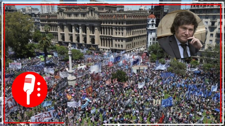 Realizan protesta masiva en Argentina contra reformas de Javier Milei