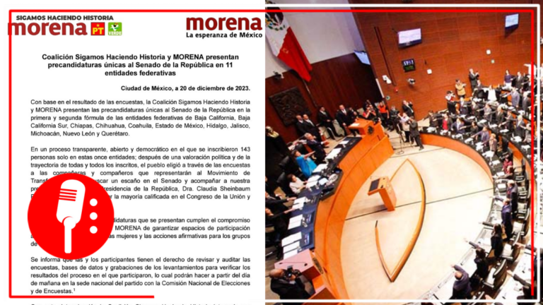 Morena presenta precandidaturas al Senado de la República en once entidades federativas