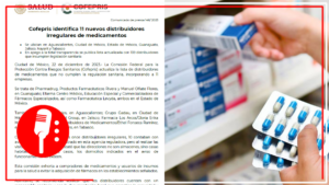 Cofepris identifica 11 nuevos distribuidores irregulares de medicamentos