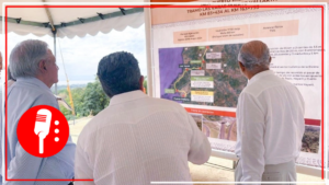 AMLO supervisa avance de la autopista Tepic-Compostela, en Nayarit