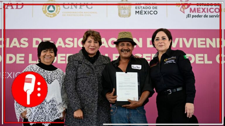 Delfina Gómez encabeza entrega de 210 viviendas a familias damnificadas por el deslave del cerro del Chiquihuite