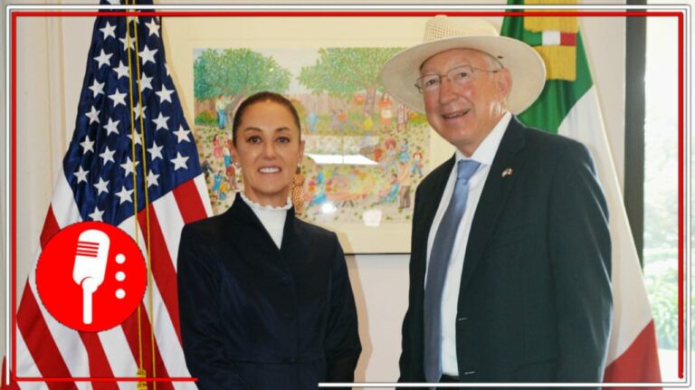 Claudia Sheinbaum se reúne con Ken Salazar, embajador de Estados Unidos en México