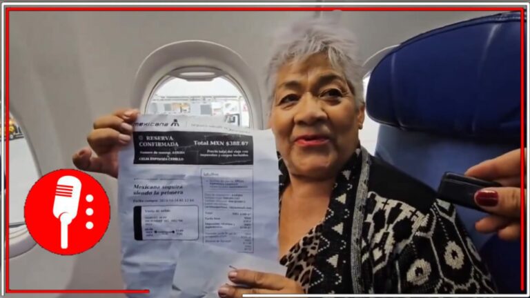 &#8220;Agradezco mucho a esta aerolínea, a mi pejecito que la recuperó y que por él estamos viajando&#8221;: Mujer dedica palabras a AMLO por el reinicio de operaciones de Mexicana de Aviación (VIDEO)