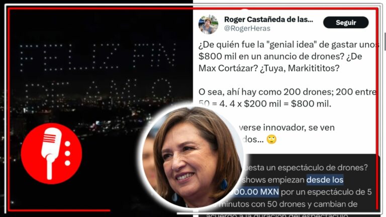 Cree que los drones tiene credencial de elector: critican a Xóchitl Gálvez por haber gastado cientos de miles de pesos en un show de luces contra AMLO