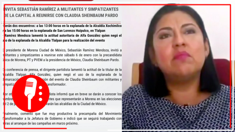 Morena CDMX tacha de autoritaria a Alfa González, alcaldesa de Tlalpan, por impedir realización de mitin de Sheinbaum en alcaldía