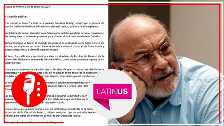 Godoy desmiente a Sheridan de Latinus y asegura que son falsos y absurdos los señalamientos en su contra y forman parte de una estrategia de golpe de la derecha