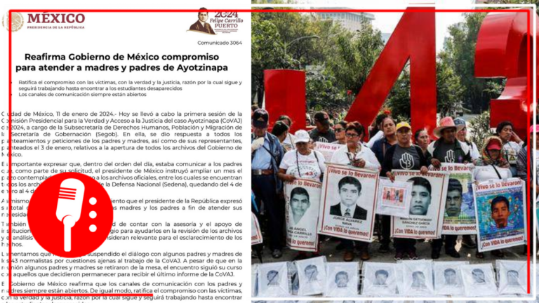 Gobierno de México reafirma su compromiso para atender a madres y padres de los 43 normalistas de Ayotzinapa