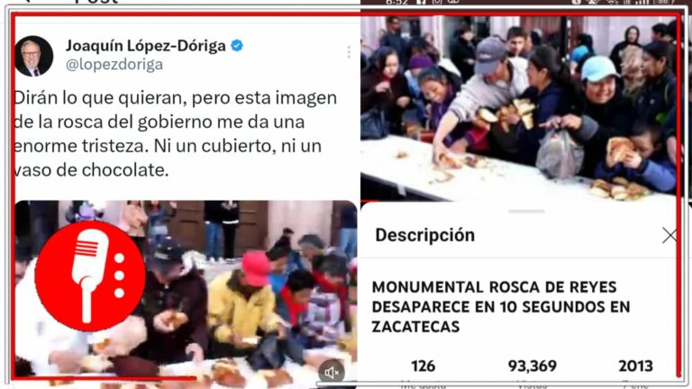 Falso que haya ocurrido rapiña en Zacatecas por Rosca de Reyes; las imágenes difundidas por López-Dóriga son de hace 10 años cuando gobernaba el PRI en la entidad