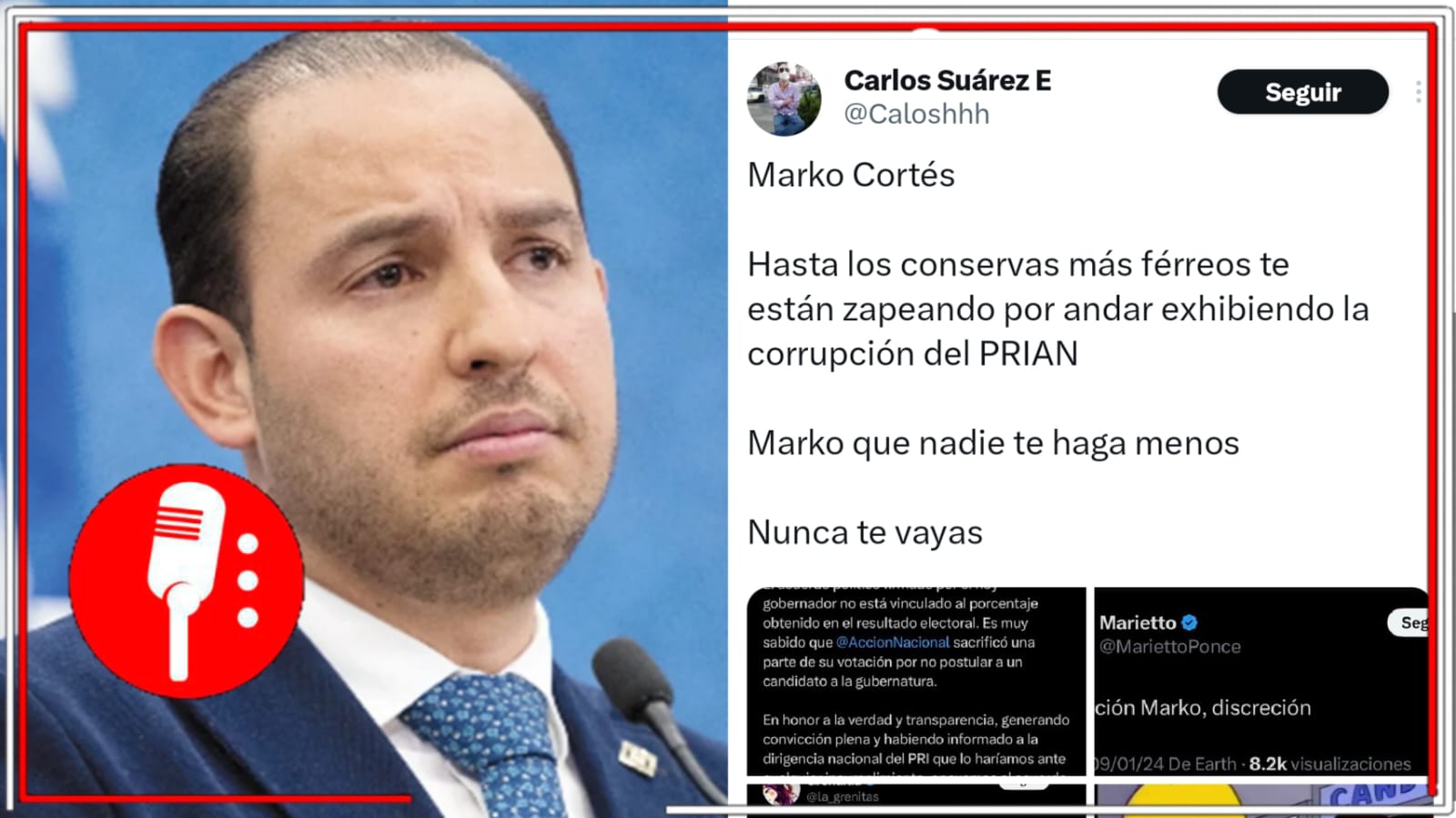 Conservadores se descaran aún más y solapan la corrupción del PRIAN en Coahuila, pero reclaman a Marko Cortés “no ser más discreto” con los “asuntos internos”