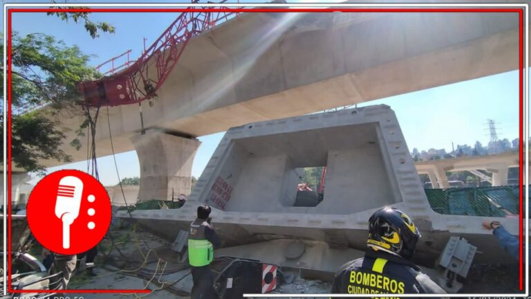 Falla en una grúa provoca accidente en &#8220;El Insurgente&#8221;; no hay heridos y se investigan los hechos, aclaran autoridades