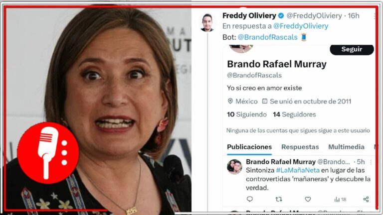 Ante el adelantado fracaso de sus &#8220;mañaneras&#8221; a mediodía, la panista Xóchitl Gálvez despliega sus granjas de bots en redes sociales