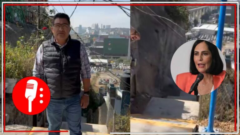 Los gobiernos del PAN son una simulación: Ciudadano denuncia que Lía Limón pretende inaugurar escaleras que fueron construidas por el Gobierno de la CDMX (VIDEO)