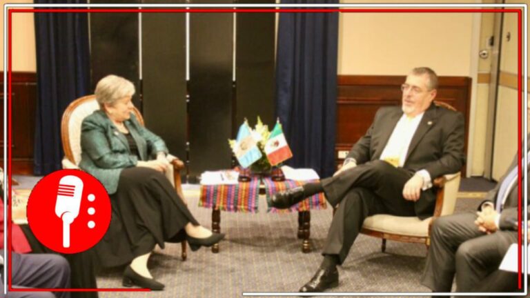 Alicia Bárcena se reúne con el presidente electo de Guatemala, Bernardo Arévalo, previo a su investidura presidencial