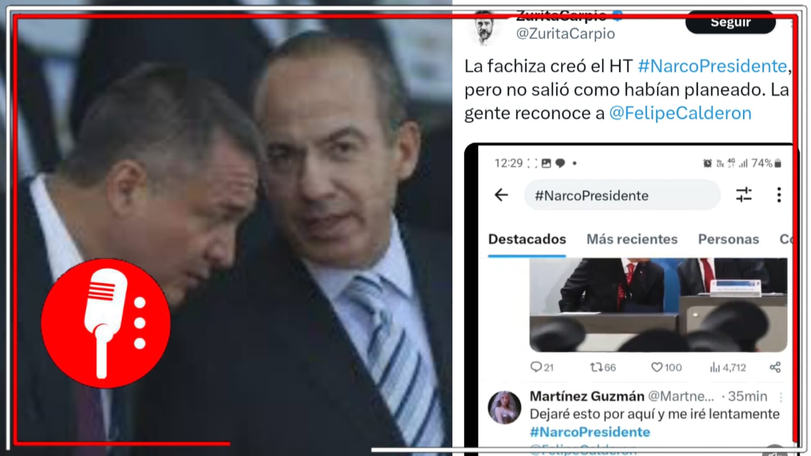 El pueblo sabe quién sí estaba coludido con el narco: Bots de la derecha tratan de impulsar tendencia contra AMLO, pero en redes se vuelve contra Calderón y García Luna