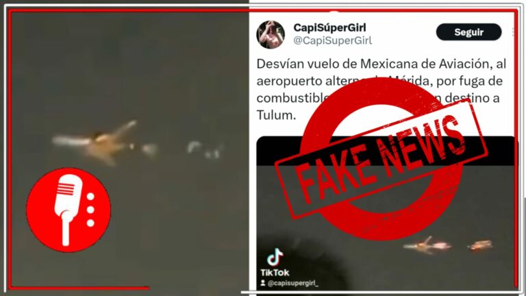 No se cansan de mentir: Falso que se incendió el motor de un avión de Mexicana de Aviación; las imágenes corresponden a un aeronave de Atlas Air en Florida, EE.UU.