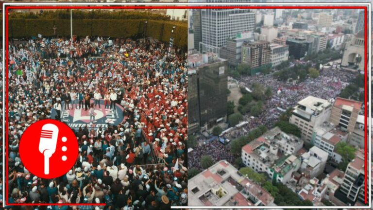 Claudia Sheinbaum cierra su precampaña ante más de 100 mil personas, mientras que Xóchitl Gálvez apenas juntó 10 mil en Guanajuato