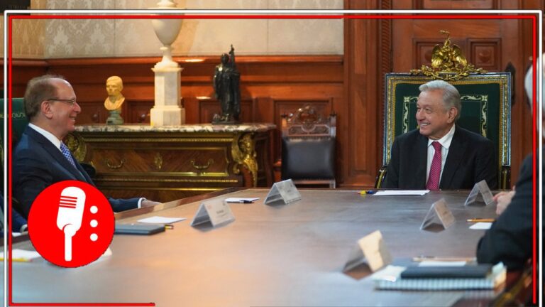AMLO se reunió en Palacio Nacional con Larry Fink, presidente de uno de los fondos de inversión más importantes del mundo