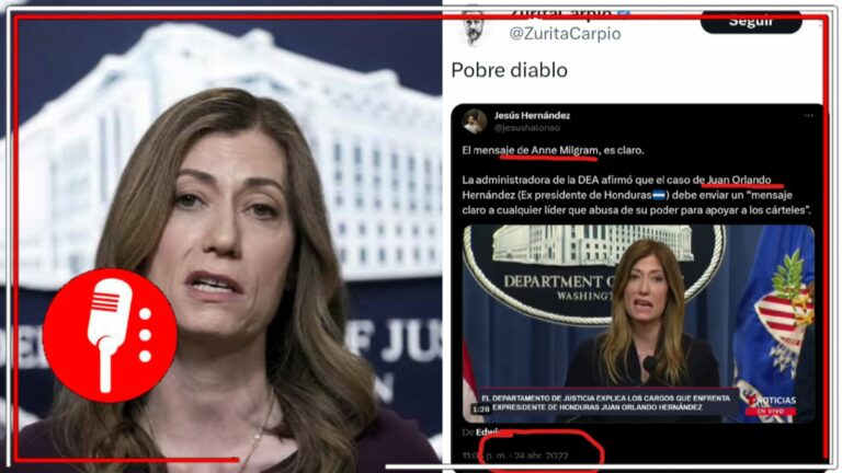 La derecha sigue con su campaña de mentiras: Desmienten que Anne Milgram, directora de  la DEA, haya &#8220;enviado advertencia&#8221; a AMLO; el video es del 24 de abril de 2022 y era dirigido al expresidente de Honduras, Juan Orlando