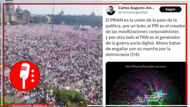 El PRIAN trata de engañar a la gente: Especialista muestra como la derecha utilizó una red de bots para inflar la tendencia de la falsa marcha por la &#8220;democracia&#8221;