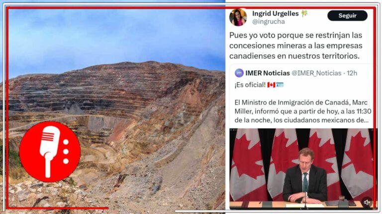 Tras la imposición de visas por parte de Canadá, el pueblo mexicano responde y exige que las mineras canadienses se larguen de México porque solo vienen a saquear al país