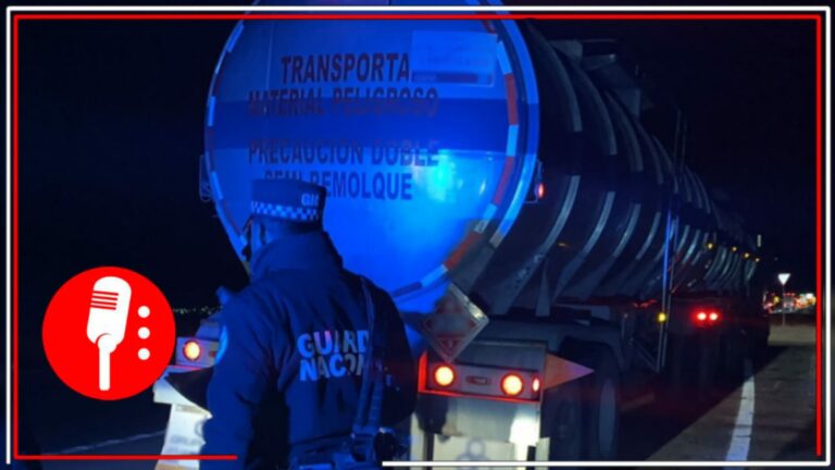 En Nuevo León, la Guardia Nacional asegura 64 mil litros de presunto “huachicol” que transportaba un tractocamión