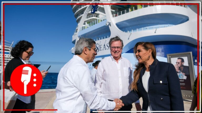 La gobernadora de Quintana Roo, Mara Lezama, dió la bienvenida al “Icon of the Seas”, el crucero más grande del mundo