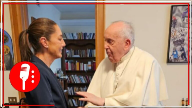 Claudia Sheinbaum es recibida por el Papa Francisco en su despacho privado; “tengo una profunda admiración por su pensamiento humanista”, destacó la candidata de la 4T