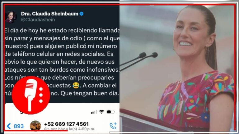 Los números que deberían preocuparles son los de las encuestas: Claudia Sheinbaum se burla de la derecha luego de que filtraran su número de celular