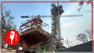 Accidente en las obras del Tren Interurbano, dos trabajadores cayeron de una plataforma