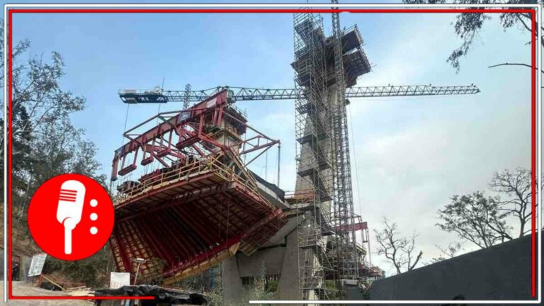 Accidente en las obras del Tren Interurbano, dos trabajadores cayeron de una plataforma