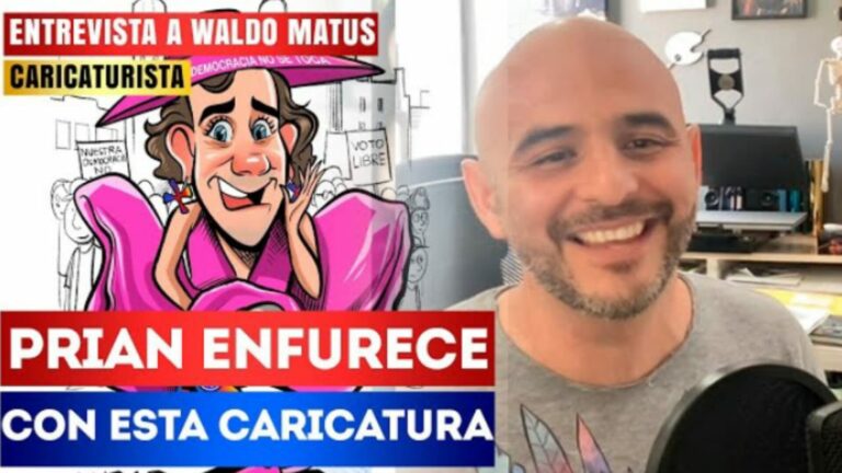 #Entrevista | El PRIAN enfurece con esta caricatura: Waldo Matus habla sobre el intento de censura a su trabajo y destaca la hipocresía de la derecha, al callar o celebrar cuando se ridiculizan a políticos de izquierda