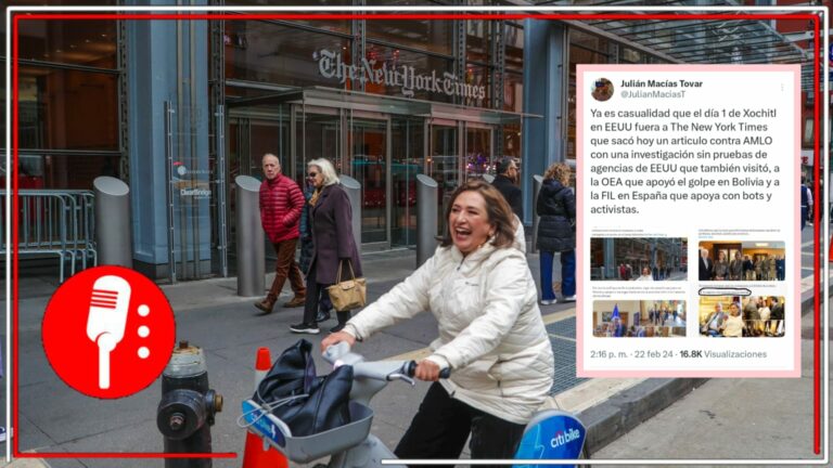 ¿Para eso viajó a EUA?: En redes acusan que &#8220;no es casualidad&#8221; que Xóchitl Gálvez visitara el NYT y días más tarde saliera un nuevo &#8220;montaje&#8221; sin evidencias para golpear a AMLO