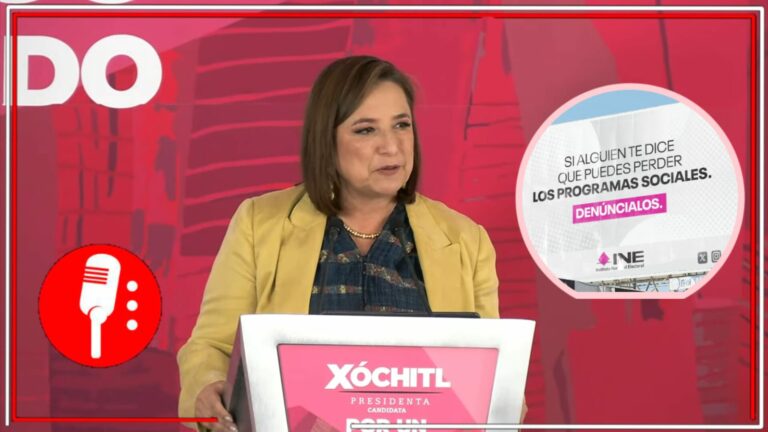 Ante la falta de propuestas, Xóchitl Gálvez pide al INE que le eche una mano y haga una campaña para “aclarar” que los programas sociales no pertenecen a ningún partido político