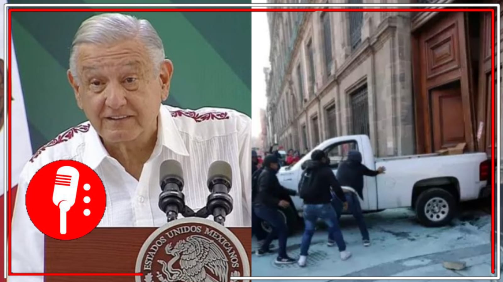 “Un vulgar acto de provocación”: AMLO reprueba intento de asalto en Palacio Nacional y no descarta que el bloque conservador esté detrás (VIDEO)