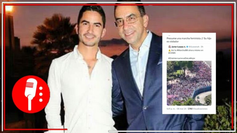 Javier Lozano trata de presumir la movilización del 8M pero en redes le recuerdan que su hijo, Javier Lozano Ponzanelli, está acusado por abuso sexual en contra de una abogada