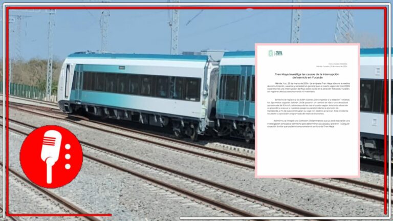 Vagón del Tren Maya sale de vía cerca de la estación Tixkokob, Yucatán; investigan las causas que ocasionó la interrupción del servicio