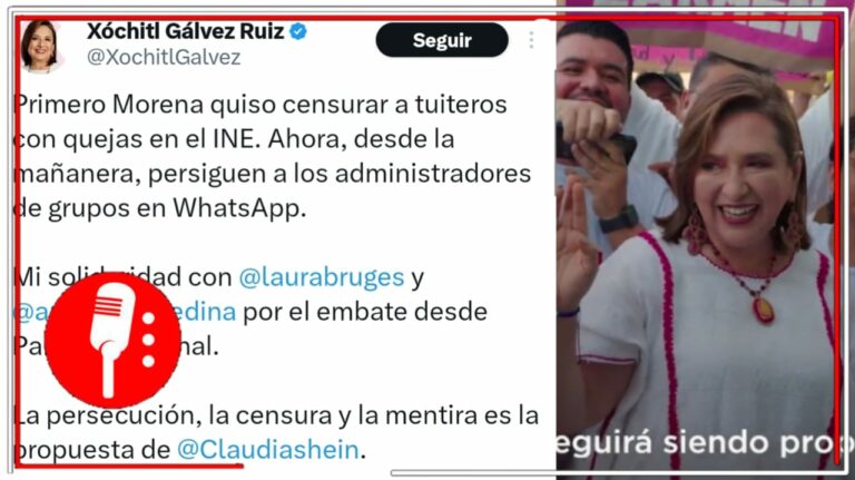 Memoria selectiva: Xóchitl Gálvez acusa censura contra sus voceros conservadores, aún cuando en sus conferencias ella silenció a un periodista que la cuestionó