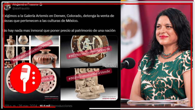Secretaría de Cultura manifiesta su rechazo a subasta de patrimonio arqueológico mexicano en Estados Unidos