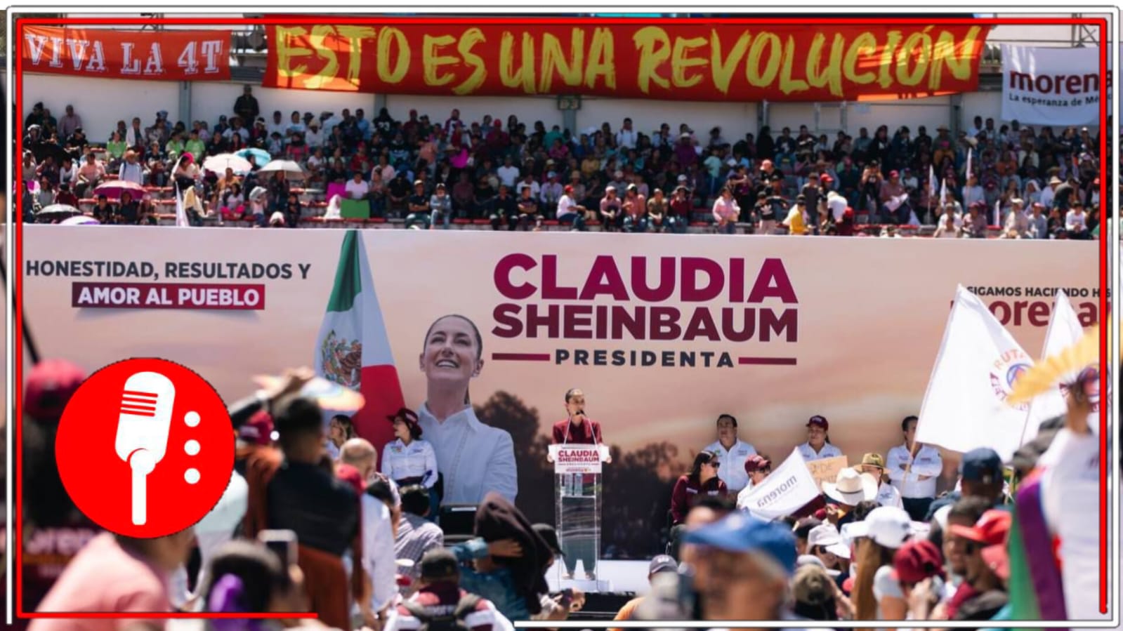 La candidata Claudia Sheinbaum recibe contundente apoyo en su visita por el Estadio Morelos de Morelia, Michoacán