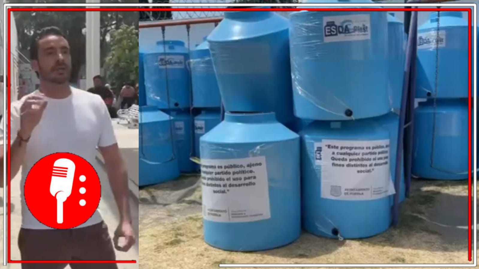 La derecha es sinvergüenza: Toño López denunció que en “plena campaña electoral”, el Ayuntamiento panista de Puebla está realizando la entrega tinacos de color azul (VIDEO)