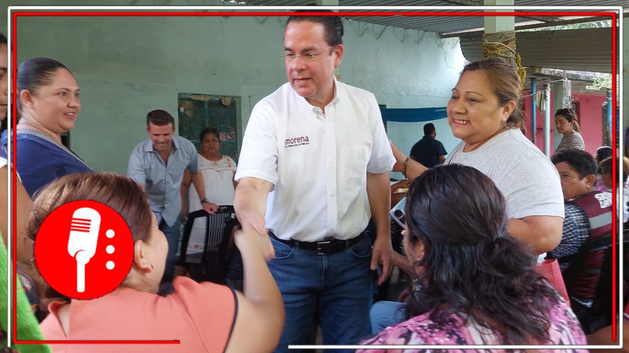 Carlos Enrique Iñiguez Rosique, candidato de Morena para el distrito local 10, sostuvo una reunión informativa en la Ranchería Tumbulushal, donde escuchó a la comunidad